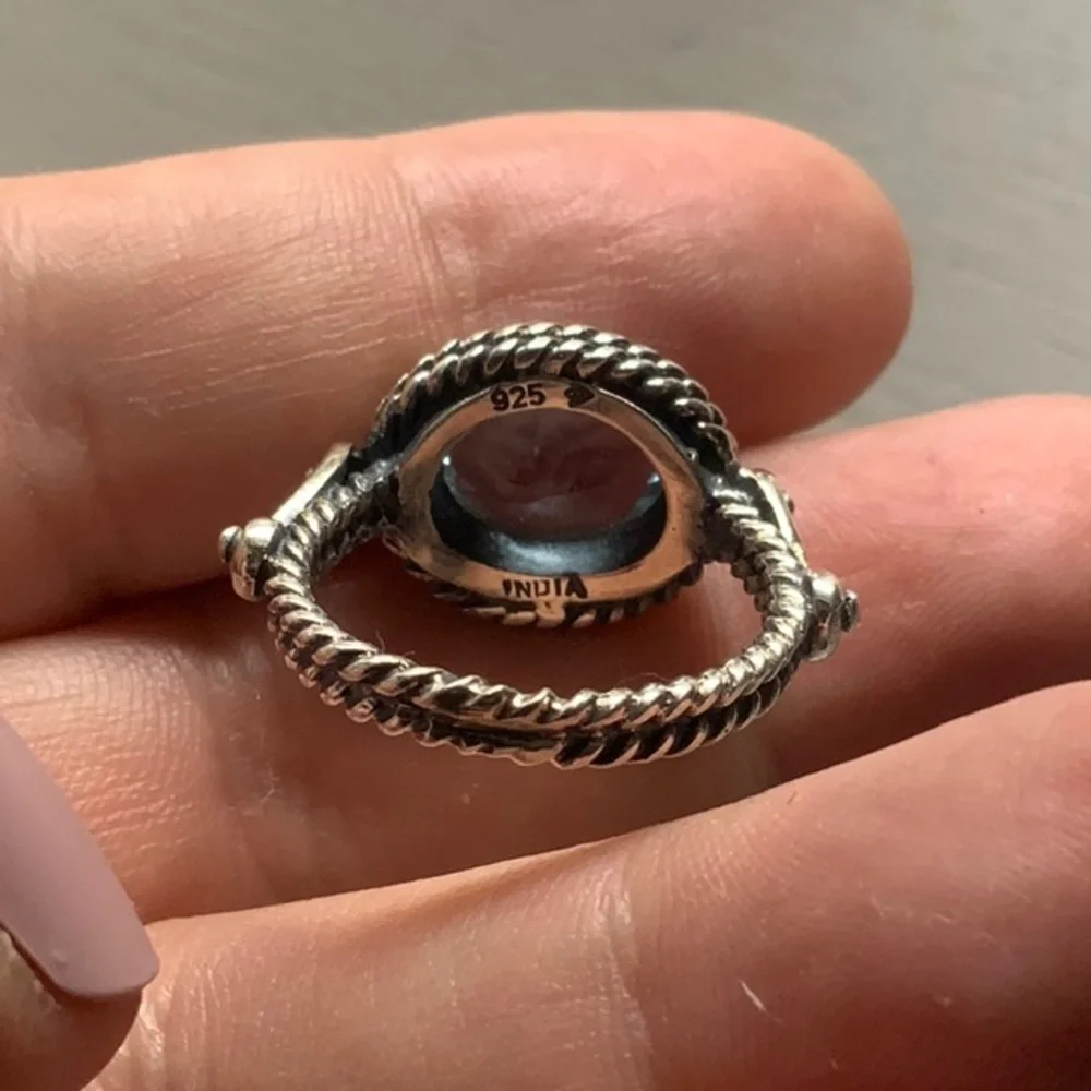 Silpada Aqua Blue size 7 ring - Picture 3 of 4